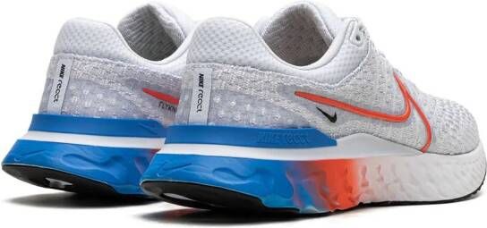 Nike React Infinity Run FK 3 "Grey Bright Crimson" sneakers White