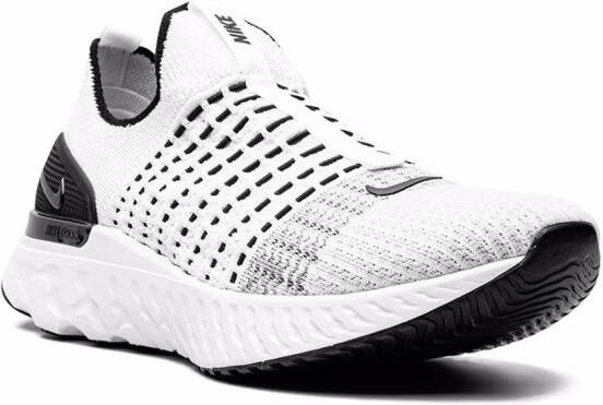 Nike React Phantom Run Flyknit "White Black Pure Platinum" sneakers
