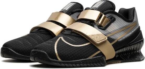 Nike Romaleos 4 "Black Metallic Gold" weightlifting shoes