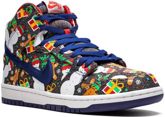 Nike SB Dunk High TRD QS "Ugly Christmas Sweater" sneakers Blue