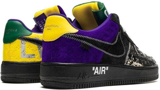 Nike x Virgil Abloh x Louis Vuitton Air Force 1 Low "Purple Dusk Metallic Silver" sneakers Black