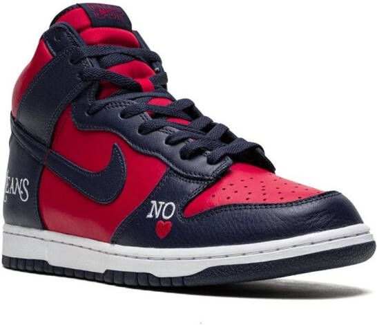 Nike x Supreme SB Dunk High "By Any Means Navy Red" sneakers Blue