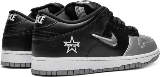 Nike x Supreme SB Dunk Low OG QS "Jewel Swoosh Silver Black" sneakers