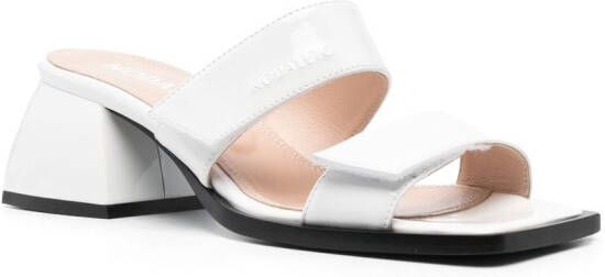 Nodaleto 60mm patent leather mules White