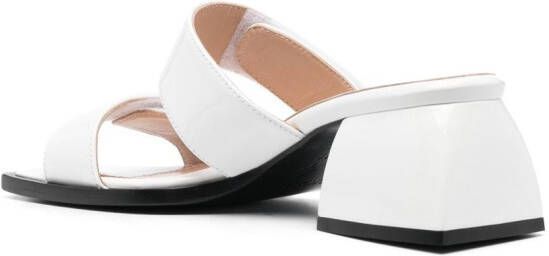 Nodaleto 60mm patent leather mules White