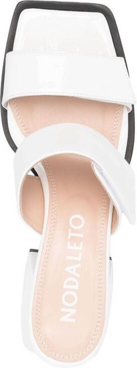 Nodaleto 60mm patent leather mules White