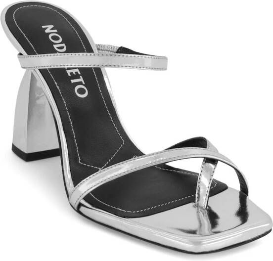 Nodaleto Angel A metallic mules Silver