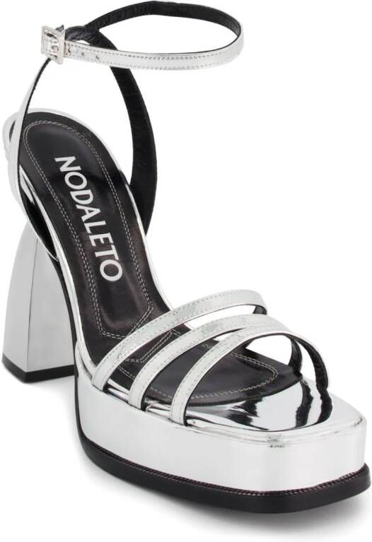 Nodaleto Angel F 120mm leather sandals Silver