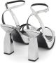 Nodaleto Angel F 120mm leather sandals Silver - Thumbnail 3