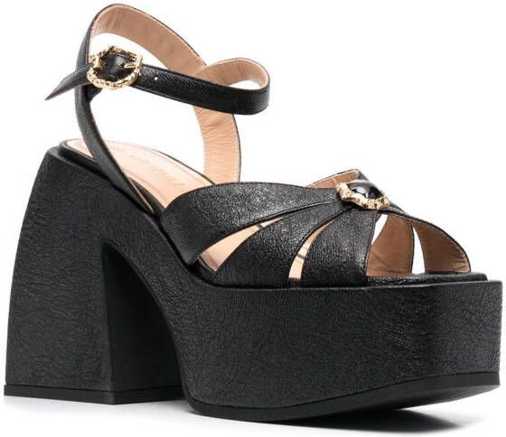 Nodaleto Aurora platform sandals Black