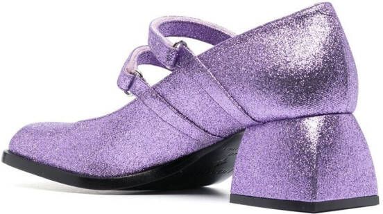 Nodaleto Bacara 55mm glitter mary-jane shoes Purple