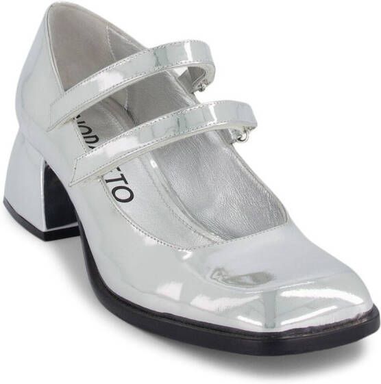 Nodaleto Bacara 55mm metallic mary-jane shoes Silver