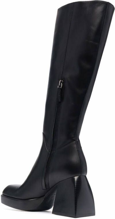 Nodaleto block-heel 80mm boots Black