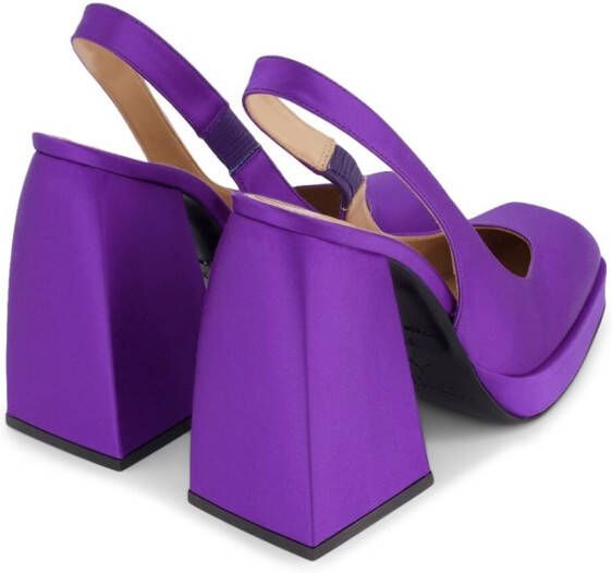 Nodaleto block-heel slingback pumps Purple