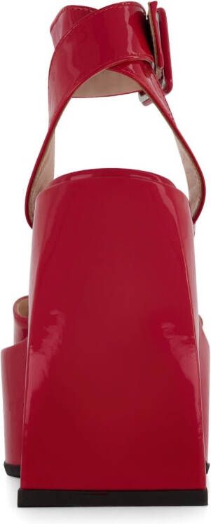 Nodaleto Bulla Bacara 125mm platform pumps Red