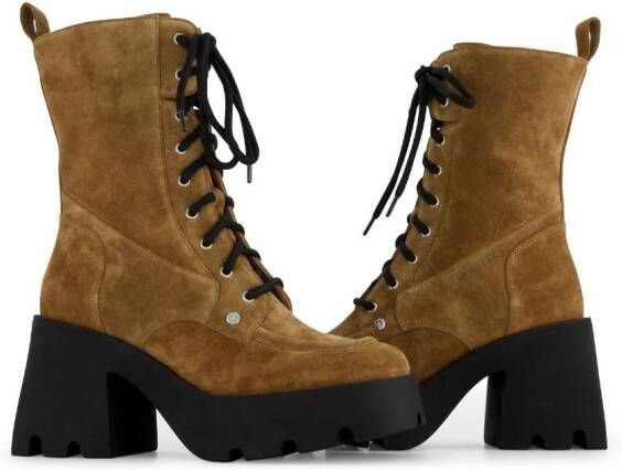 Nodaleto Bulla Candy suede lace-up boots Brown