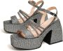 Nodaleto Bulla Chibi 105mm glitter sandals Black - Thumbnail 4