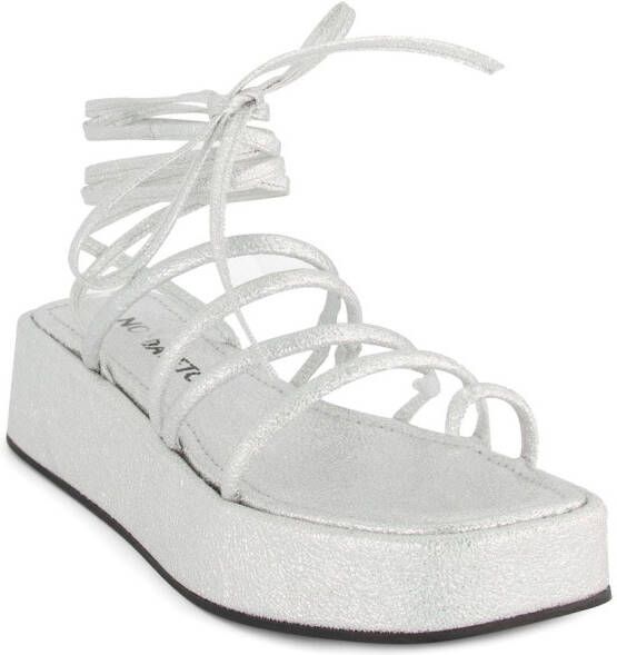 Nodaleto Bulla Gaia 45m flatform sandals Silver