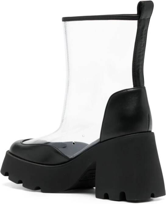 Nodaleto Bulla leather-trimmed boots Black