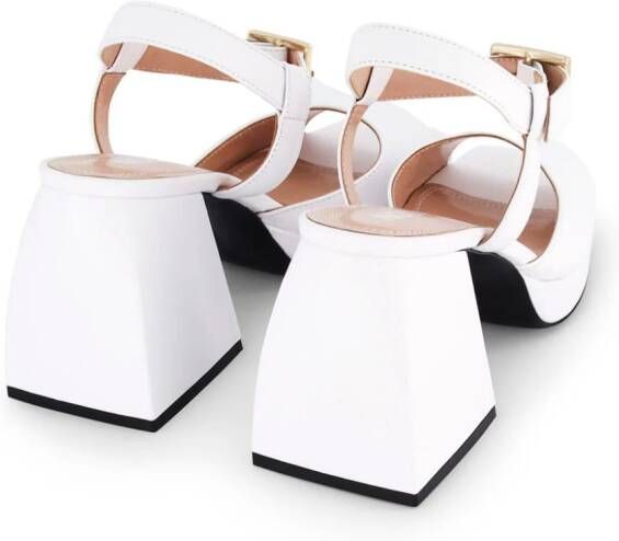 Nodaleto Bulla Ness 90 leather sandals White