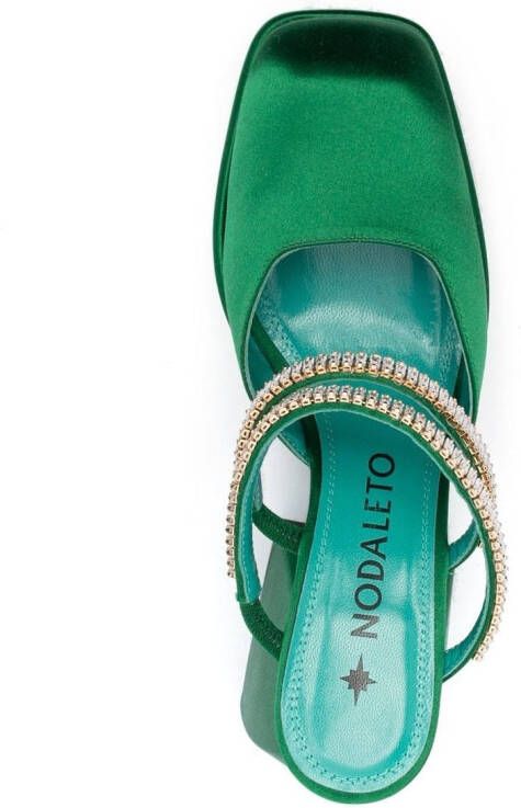 Nodaleto Bulla Smith 100mm platform mules Green