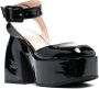 Nodaleto Bulla Sofia patent platform pumps Black - Thumbnail 2