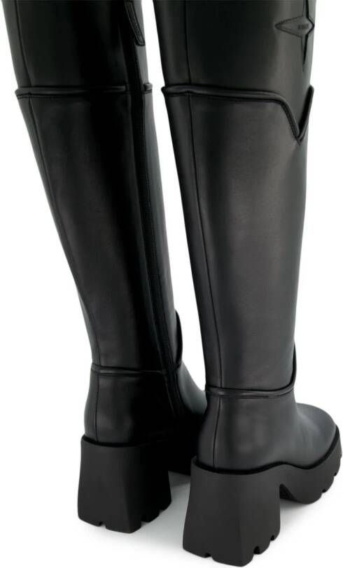 Nodaleto Bulla Stormy leather knee boots Black