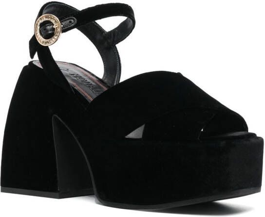 Nodaleto Bulla velvet 120mm sandals Black