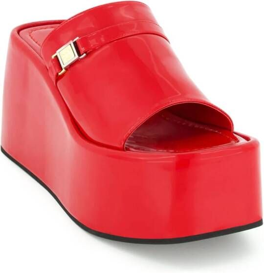 Nodaleto Bulla Yelena 105mm wedge sandals Red