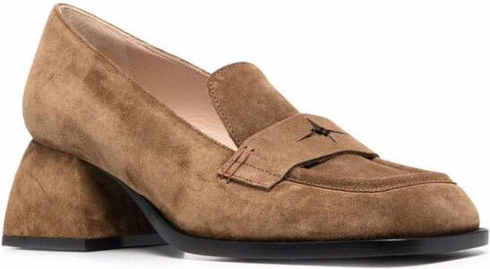 Nodaleto Hazel square-toe pumps Brown