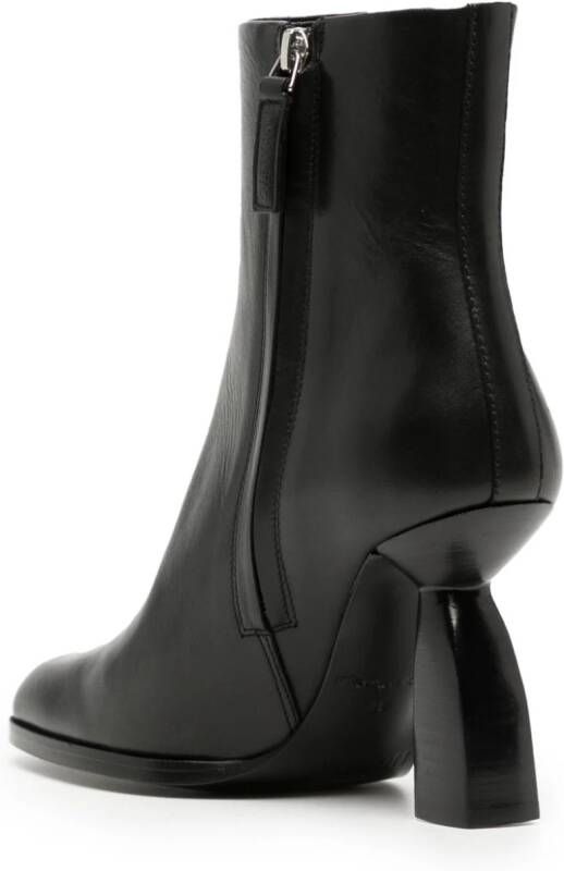 Nodaleto sculpted-heel ankle boots Black