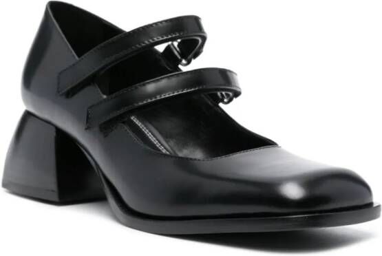 Nodaleto square-toe 50mm leather pumps Black