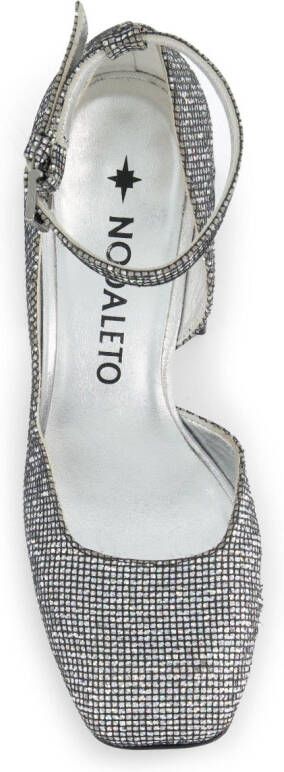 Nodaleto square-toe block-heel pumps Silver