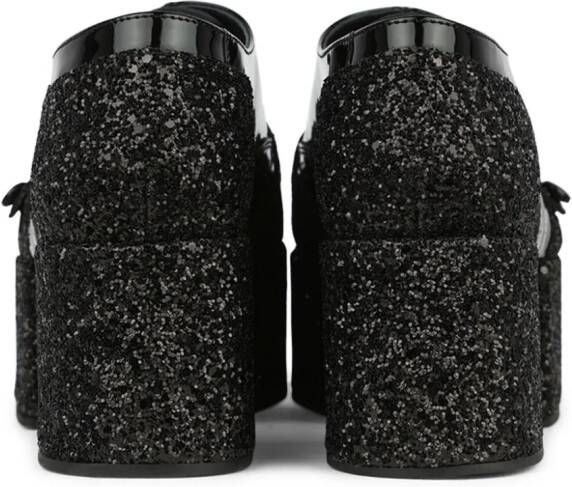 Noir Kei Ninomiya glitter-embellished loafers Black