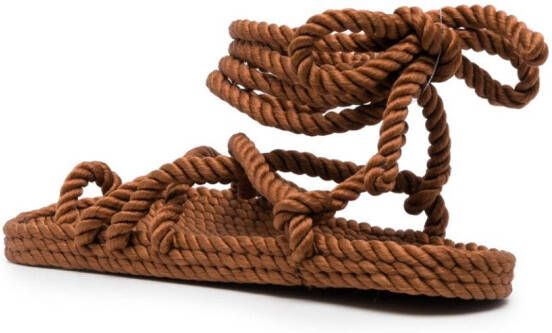 Nomadic State of Mind strappy rope flat sandals Brown