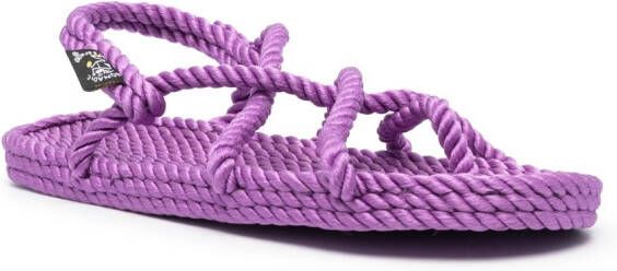 Nomadic State of Mind twisted raffia sandals Purple