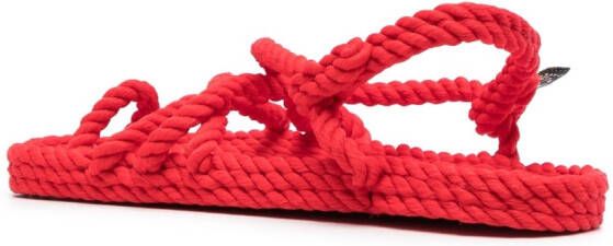 Nomadic State of Mind twisted raffia sandals Red