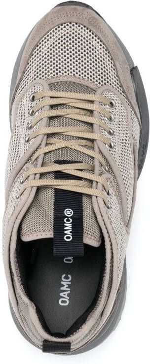 OAMC Aurora panelled low-top sneakers Brown
