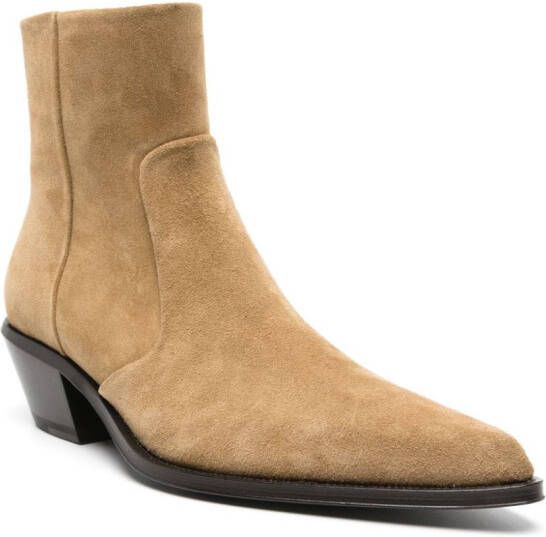 Off-White 55mm suede ankle boots Neutrals