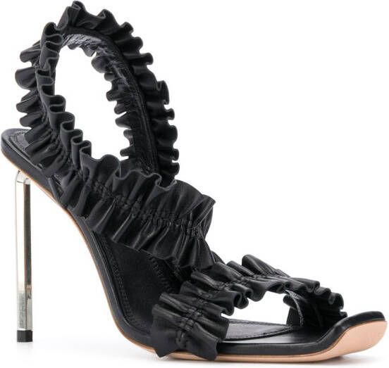 Off-White Allan ruffle sandals Black