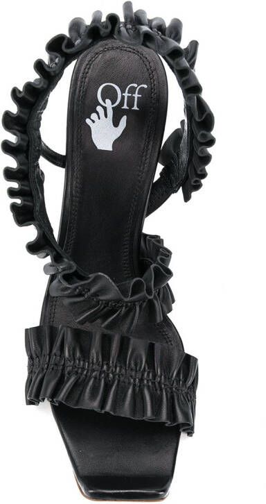 Off-White Allan ruffle sandals Black