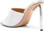 Off-White Allen 100mm crystal-embellished satin mules Grey - Thumbnail 3