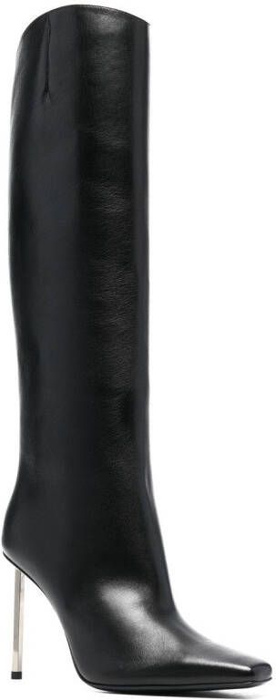 Off-White Allen 100mm leather knee boots Black