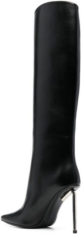 Off-White Allen 100mm leather knee boots Black