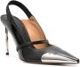 Off-White Allen 100mm leather slingback pumps Black - Thumbnail 2