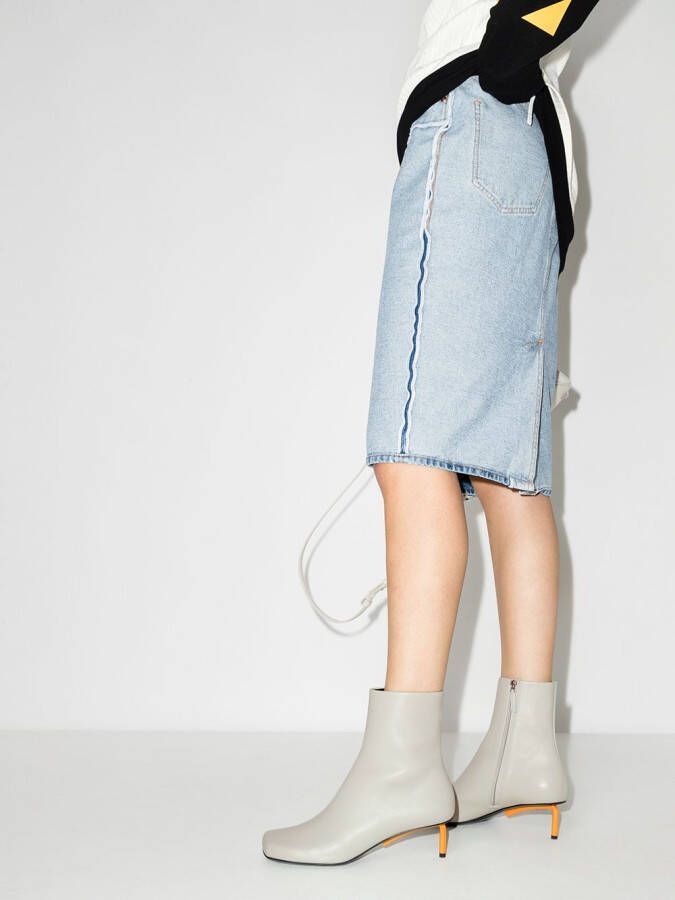 Off-White Allen 55mm leather ankle boots Grey