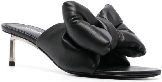 Off-White Allen bow-detail leather mules Black