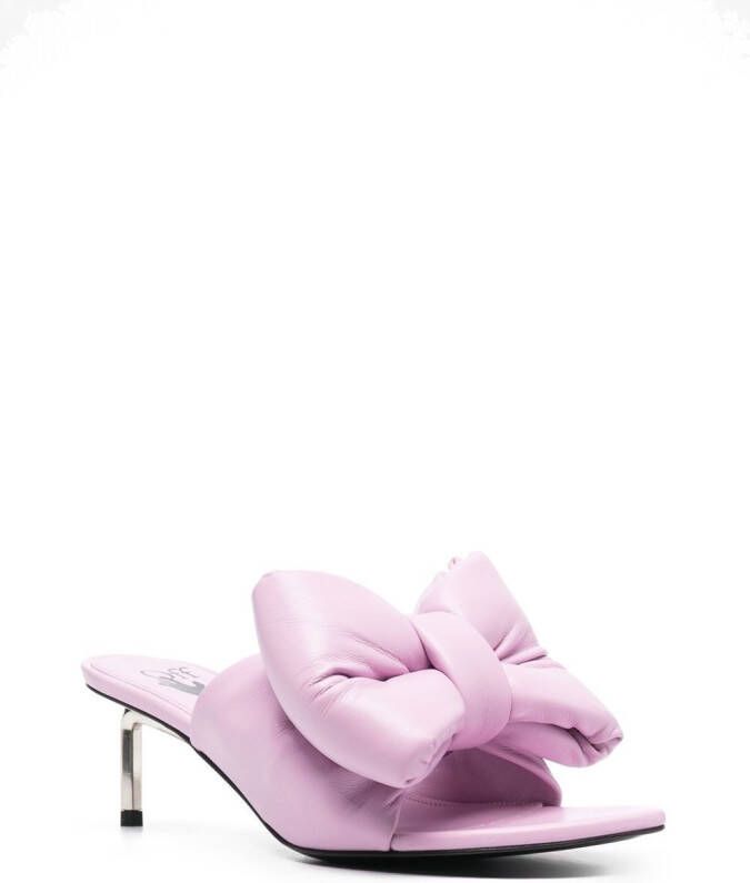 Off-White Allen bow-embellished 60mm mules Pink