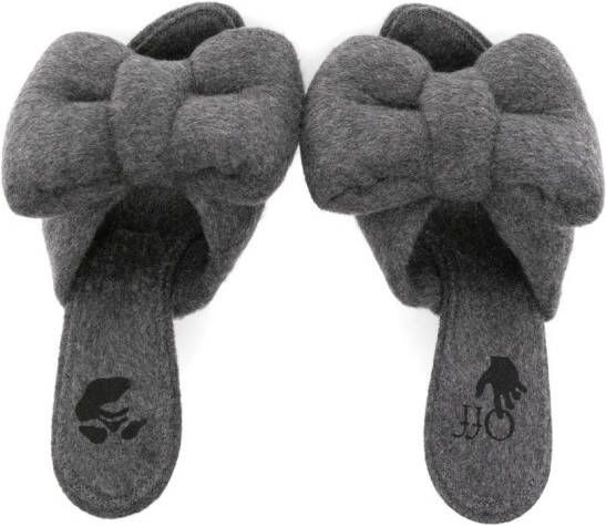 Off-White Allen bow wool sandals Grey