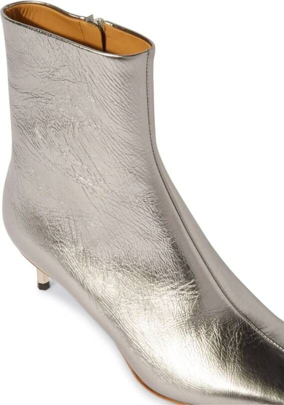 Off-White Allen key square-toe ankle boots Silver